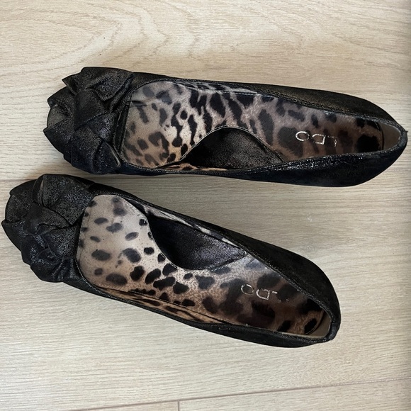 Shimmery black peep toe heels - Aldo size 40 - Picture 5 of 13